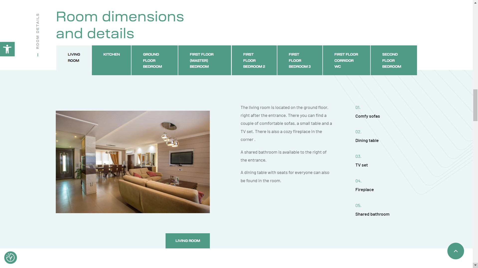 Des&Coo Villa website rooms screenshot